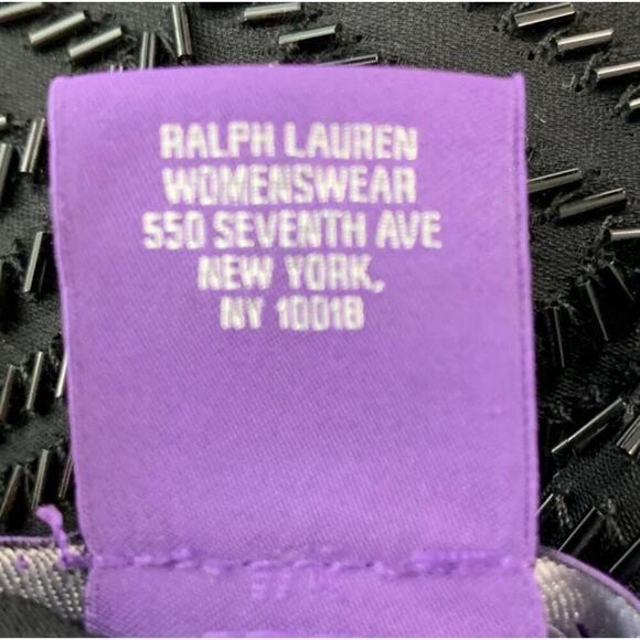 Ralph Lauren Collection Purple Label Beaded Skirt Black Silk Fringe Midi Runway - Picture 10 of 11